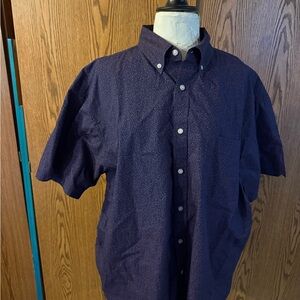 Roundtree & Yorke Dark Blue Casual Button Down Shirt